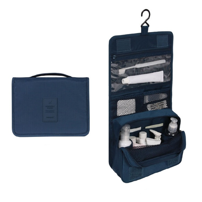 Hanging Toiletry Bag with Multiple Compartments for Travel – Water-Resistant Organizer for Makeup, Cosmetics & Grooming Essentials