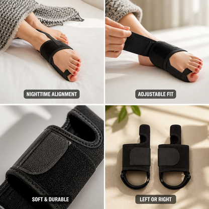 Ergonomic Adjustable Hallux Valgus Night Splint (Left/Right/Pair)