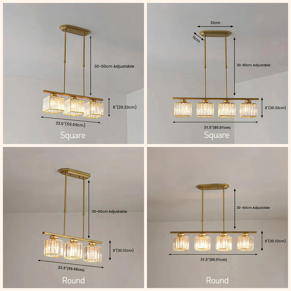 Multi-Light Overhead Fixture with Clear Glass Globes for Dining Tables & Islands – Adjustable Drop, Black Metal Frame, E27 Socket – Contempo