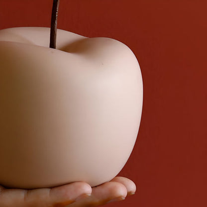 Artis Apple Ornament - Handcrafted Ceramic, Pastel Hues