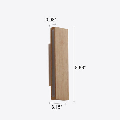 LED Sconce Light 12 Inch Wooden Acrylic Fixture Hallway Bedroom Living Room Hardwired Modern Minimal Décor Ambient Glow 12W 1200 Lumen Inter