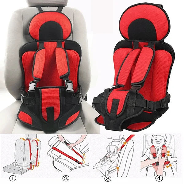 Adjustable Child Car Seat with 5-Point Harness for Infants, Toddlers & Kids | Breathable Cushion, Side-Impact Protection &