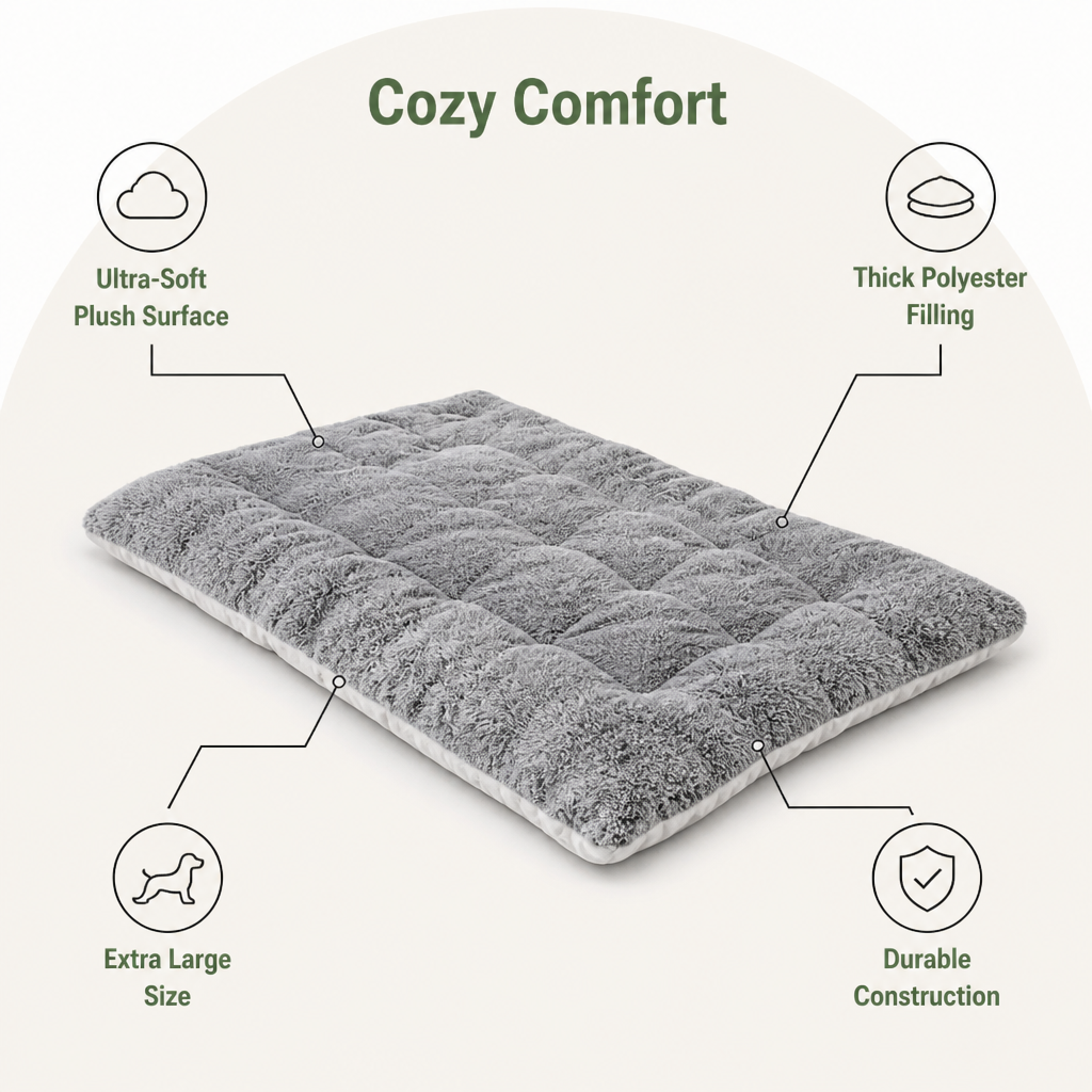 Ortekor Extra-Large Ultra-Soft Polyester Dog Bed