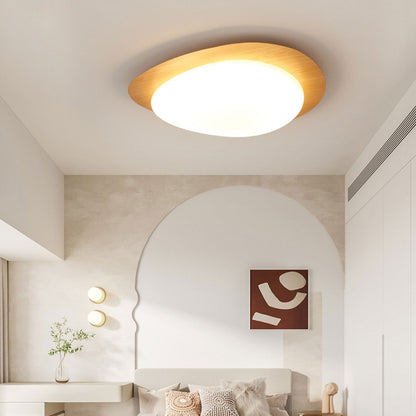 Low-Profile LED Ceiling Fixture with Remote Dimming & Three Color Modes for Bedrooms Hallways Kitchens | Modern Iron Acrylic Overhead Lighti
