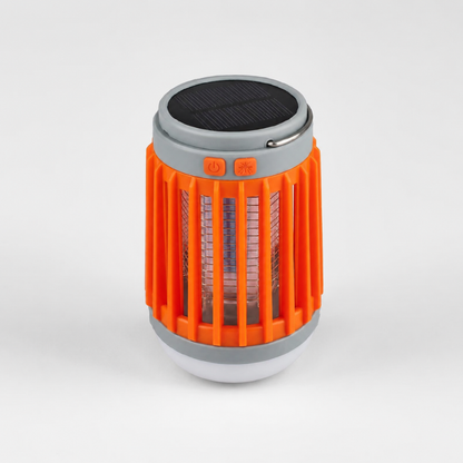 Solar Bug Zapper with UV Light & LED Camping Lantern for Outdoor Mosquito Control & Patio Lighting
