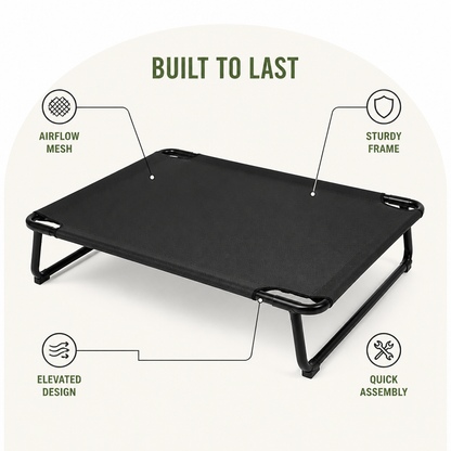 Ortekor Elevated Iron Frame & Breathable Dog Bed (No Filler)