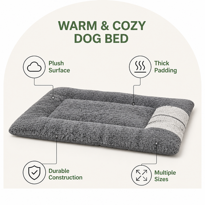 Ortekor Plush Polyester & Insulated Fill Dog Bed