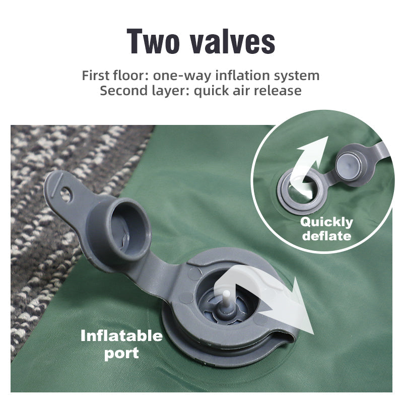 Outdoor Comfort | Double Self-Inflatable Air Mattress with Built-In Pillow Pump | Lightweight & Compact for Camping Adventures