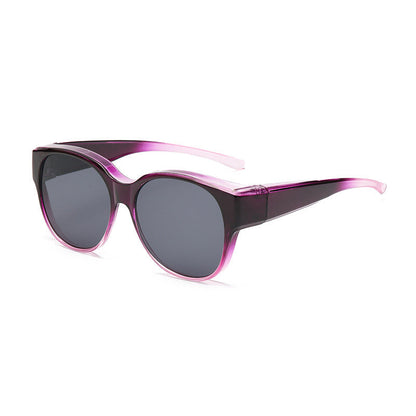 Polarized Over-Prescription-Glasses Sunglasses UV400 Cat-Eye Wraparound Shades for Eyeglass Wearers Driving Outdoor Sports Women Men