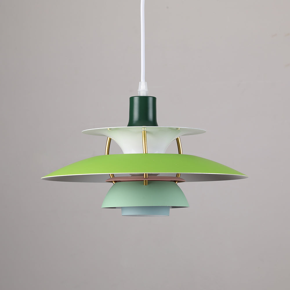 Tiered Metal Ceiling Fixture E27 Socket Mid-Century Style for Kitchen Island Dining Room Breakfast Nook Entryway Adjustable Hanging Light