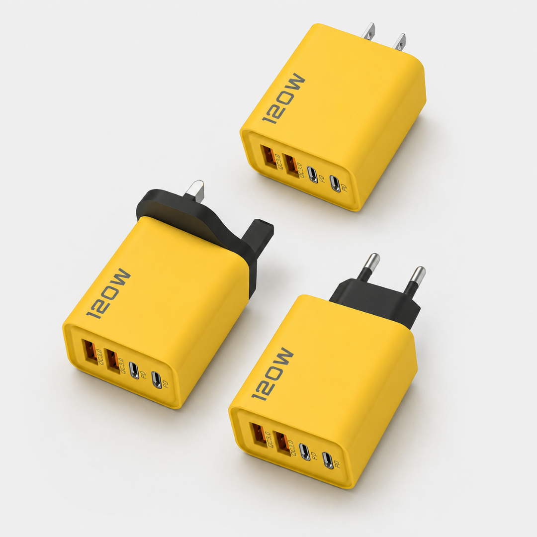 Multi-Port USB Wall Adapter with GaN Technology – Fast Charging for Phones, Tablets & Laptops