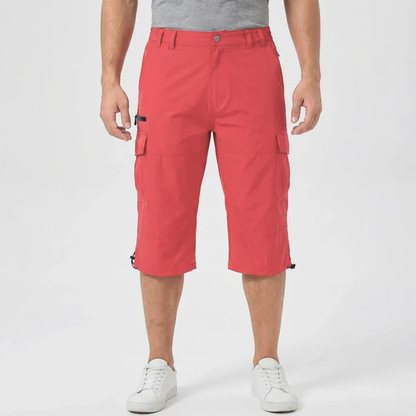 Men's Capri-Length Hiking Shorts with Multiple Cargo Pockets for Trail & Outdoor Adventures