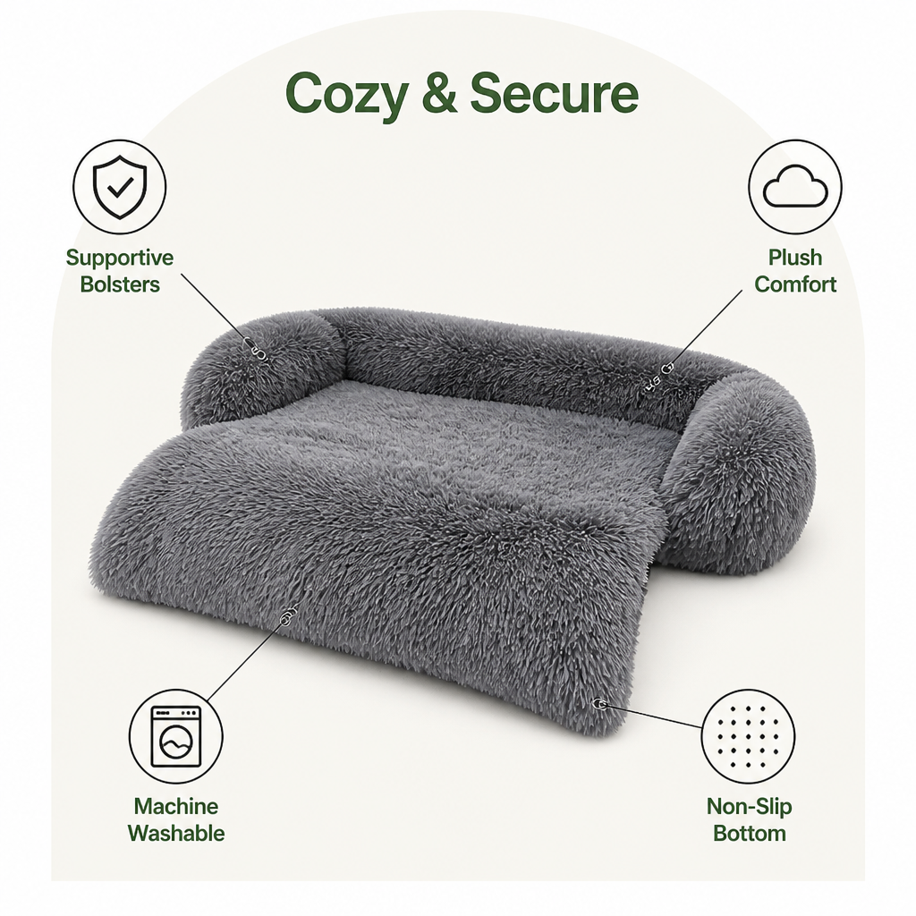 Ortekor All-Season Fluffy Washable Sofa Bed (Non-Slip Bottom)