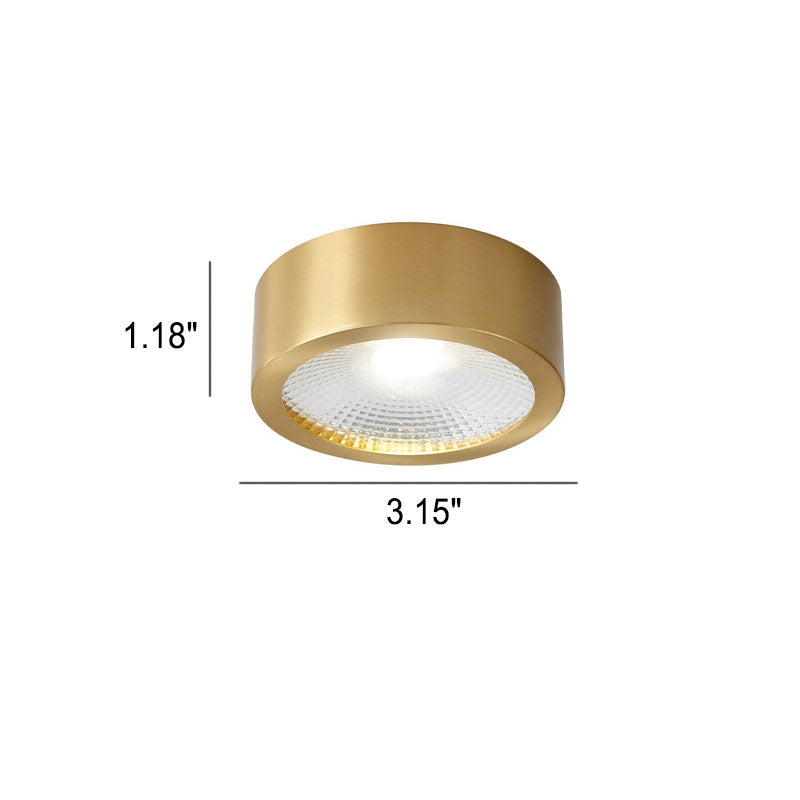 Recessed LED Ceiling Light Copper Finish 5 in Round Ultra Low Profile for Bedroom Entryway Kitchen