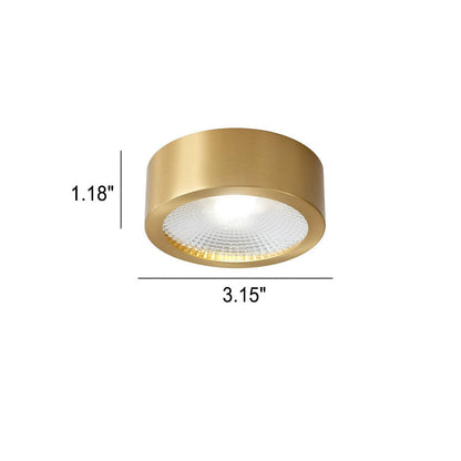 Recessed LED Ceiling Light Copper Finish 5 in Round Ultra Low Profile for Bedroom Entryway Kitchen