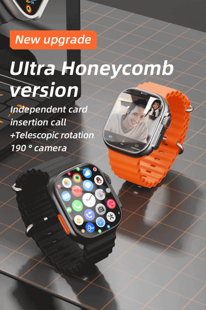 Android Smart Watch 4G with Rotating Camera, GPS Smartwatch with AMOLED Screen and SIM Card Slot, WiFi Watch Phone