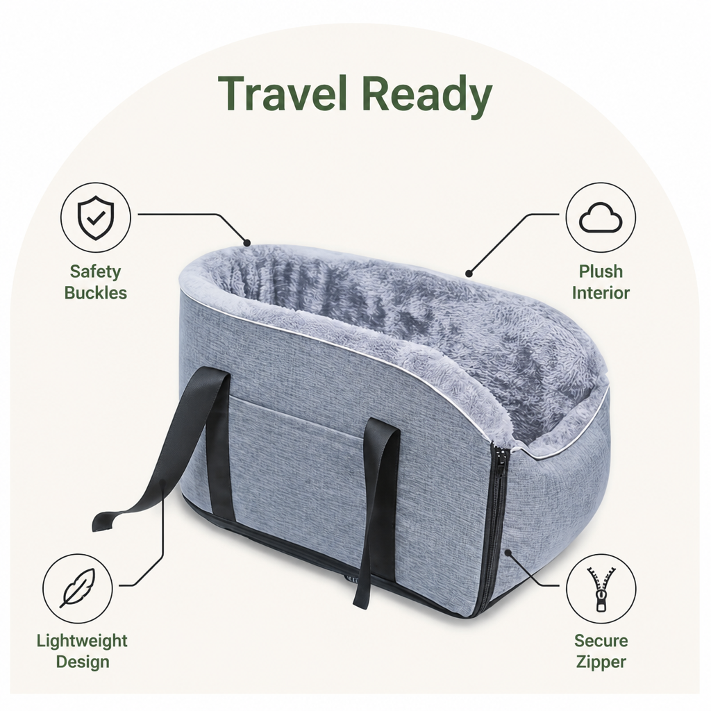 Ortekor Plush Polyester & Safety Buckles Booster Car Seat