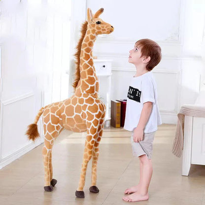 Oversized Plush Giraffe Toy for Kids Bedroom – Soft Cotton Huggable Nursery Companion