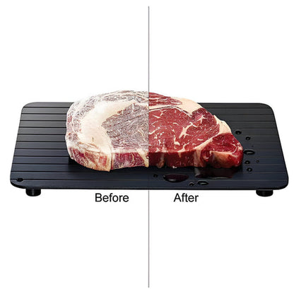 Fiora Meat Defrosting Tray - Aluminum Non-Stick, Portable Thawing Solution