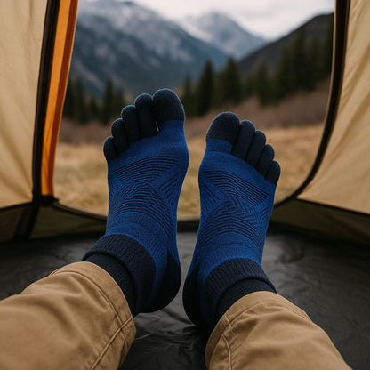 Men's Merino Wool Toe Socks for Winter Sports – Insulated 5-Toe Design for Skiing, Snowboarding & Cold Weather Hiking