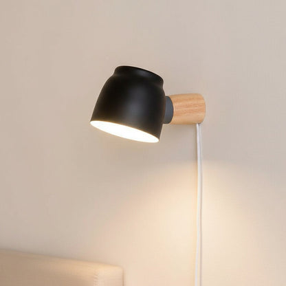 Plug-In Wall Sconce Light Fixture with Cord for Bedroom, Living Room, Hallway | Modern Ambient Lighting for Home | Simple No-Hardwire Setup