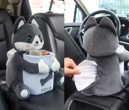 Woof™ - 3 in 1 Car Tissue, Trash and Storage Box
