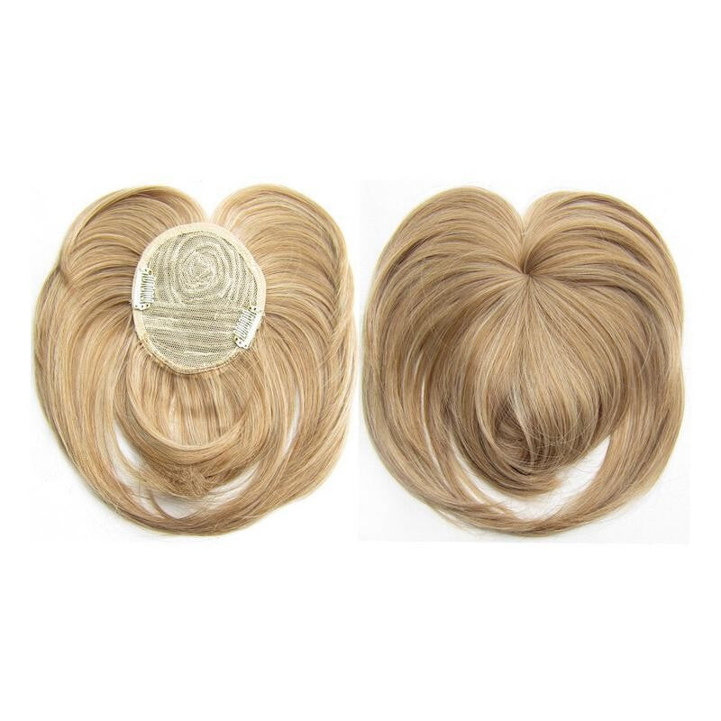 Human Hair Crown Topper Clip-In Hairpiece for Thinning Hair and Hair Loss Coverage Women's
