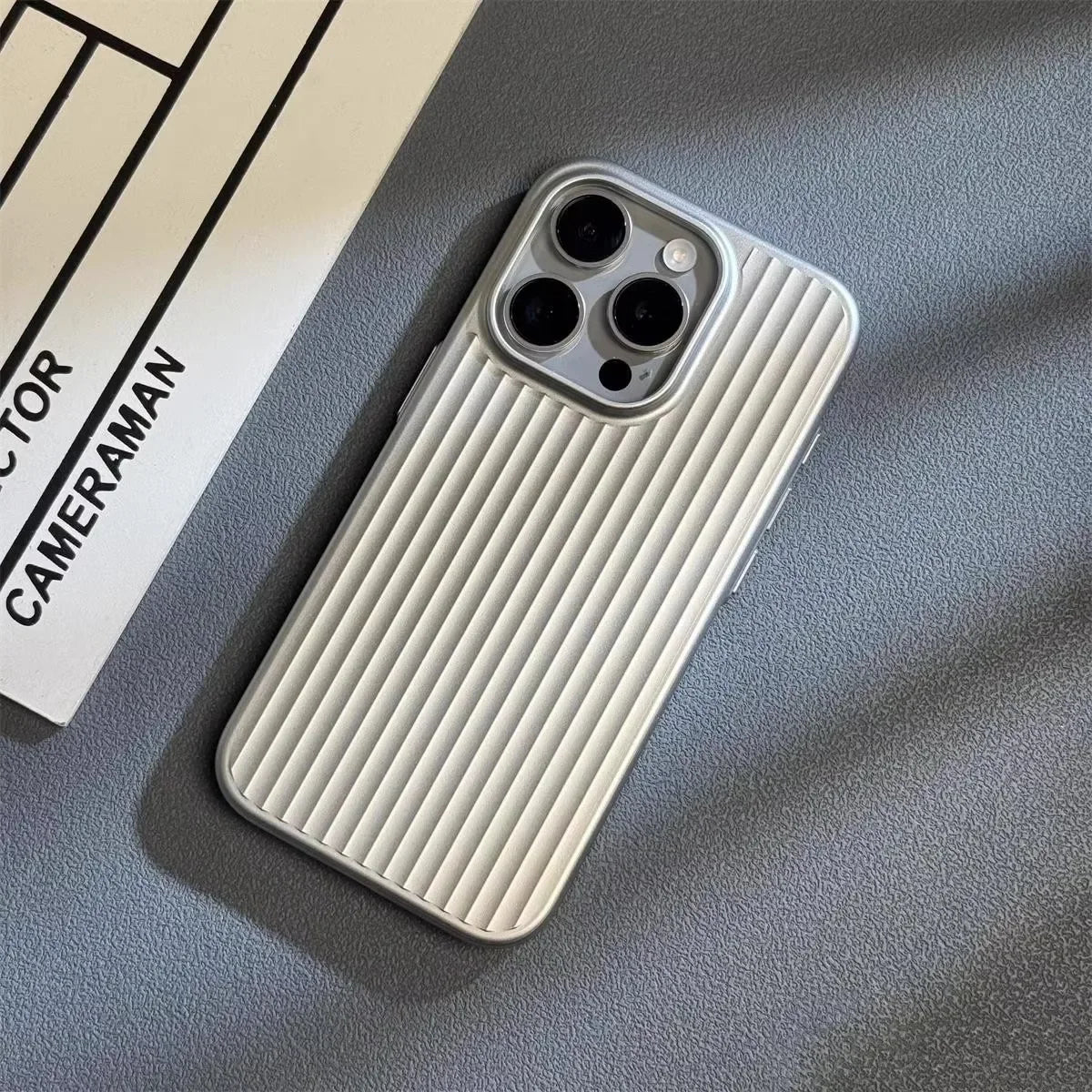 Slim Titanium-Finish iPhone Case with Military-Grade Drop Protection and Wireless Charging Support for iPhone 13, 14, 15, 16 Series