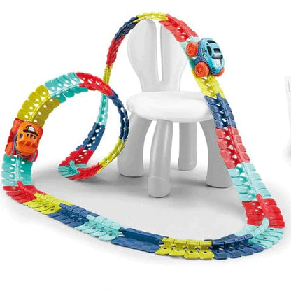 Flexible Magnetic Race Track Set with Glow-in-the-Dark Car for Kids | Educational STEM Building Toy
