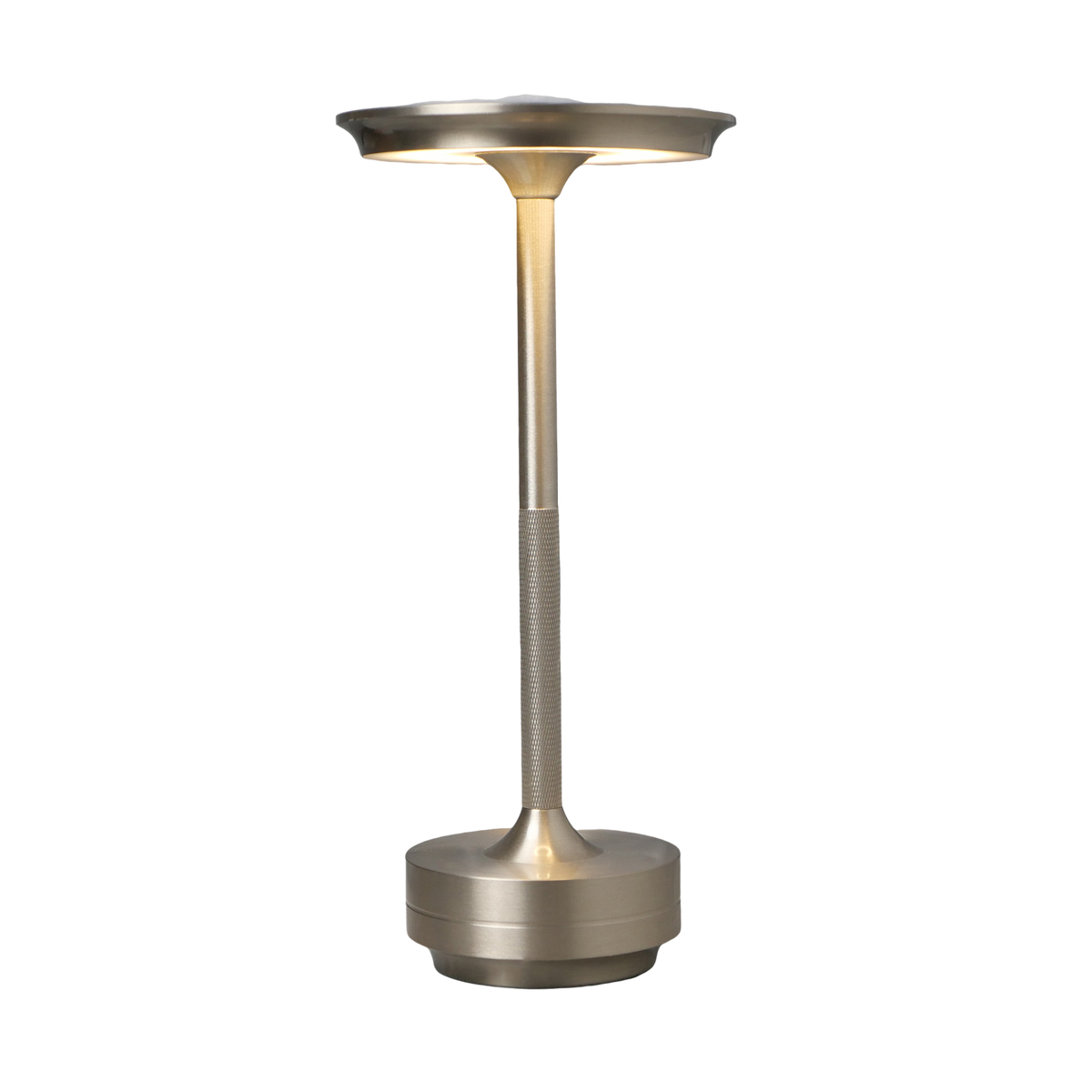 Rechargeable LED Table Lamp with Touch Dimmer & IP66 Waterproof Metal Base for Bedroom, Dining, Outdoor