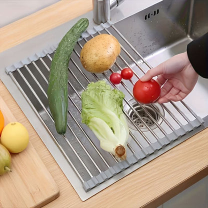 ROLLSINK – Roll Up Stainless Steel Dish Drying Rack