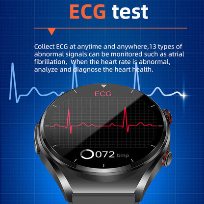 Health Smartwatch with Blood Glucose Monitor ECG Heart Rate Tracker Blood Pressure Sensor for Fitness Wellness Daily Use Men Women