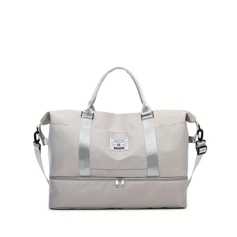 Compact Weekender Duffel Bag | Lightweight Canvas Travel Carryall with Shoulder Strap & Zipper Closure for Weekend Getaways, Gym &