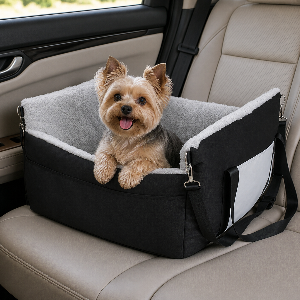 Ortekor Double Seat Belts & Washable Dog Car Seat (Small Dog)