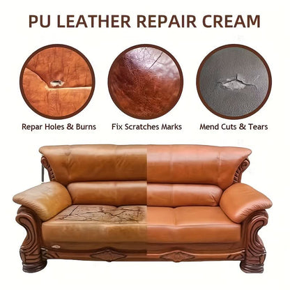 Leather & Vinyl Repair Kit for Couches, Car Interiors & Upholstery – 12 Color Options for Furniture Touch-Ups