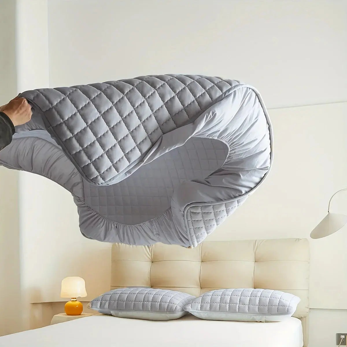 Ortekor | Waterproof Mattress Protector with Quilted Cushioning | Secure Fit for Comfortable Sleep