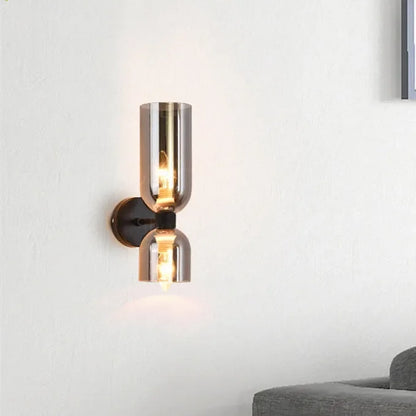 Porcelain Sconce Light Fixture 16 Inch Height Pivoting Arm for Bedroom Hallway Living Room Reading Nook Contemporary White Gray Blue Clear