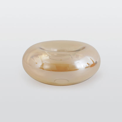 Glass Dome Overhead Light Fixture E26 Socket for Bedroom Living Room Home Interior Ambient Glow Compact Profile Metal Frame