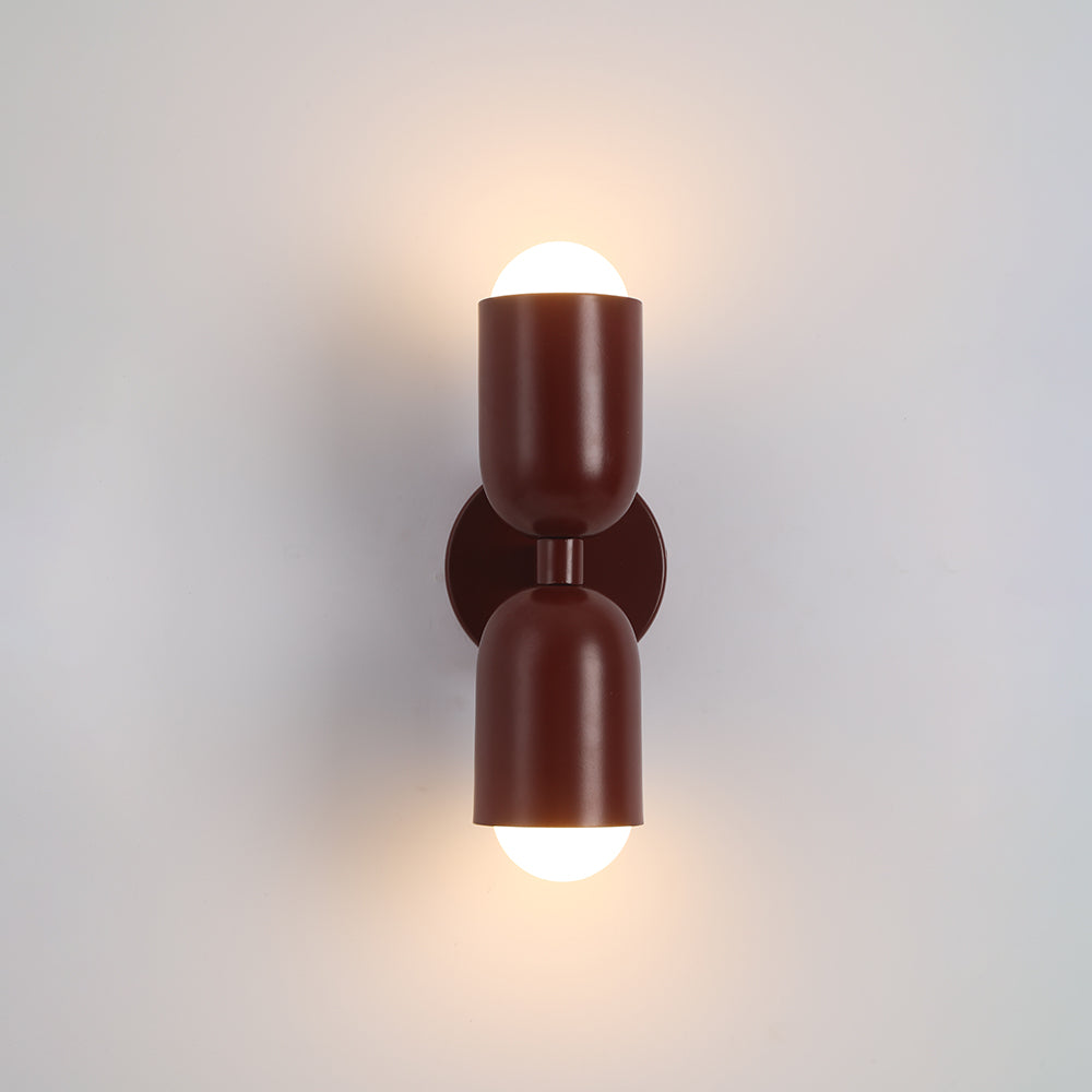 Metal Cylinder Wall Sconce Modern Accent Light for Bedroom Living Room Hardwired LED Indoor Fixture