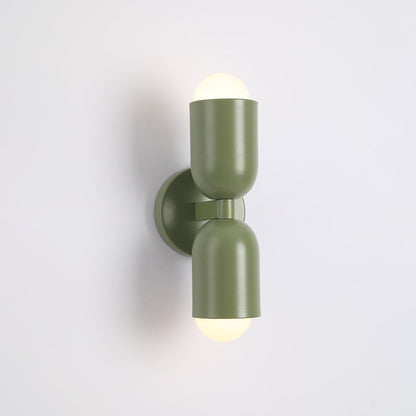 Metal Cylinder Wall Sconce Modern Accent Light for Bedroom Living Room Hardwired LED Indoor Fixture