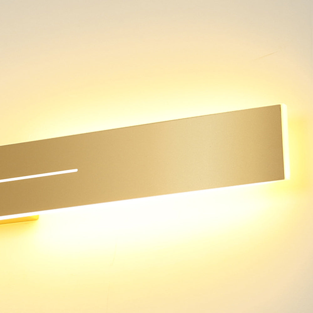 Linear Wall Sconce – LED Modern Metal Accent Light for Living Room Bedroom Hallway Entryway – Dimmable Option Available – Rectangular