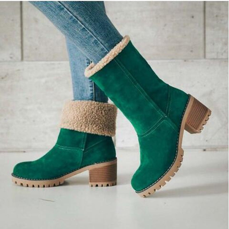 Women's Block Heel Ankle Boots with Arch Support – Lightweight Cushioned Footwear for All-Day Comfort