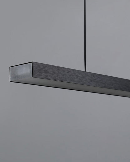 Suspended LED Strip Fixture for Countertop Islands – Dimmable Metal Bar Light with Remote in Matte or Gloss White – 39 to 102 in Adjustable