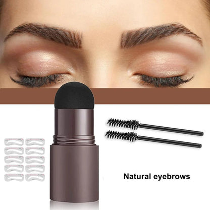Eyebrow Stamp & Stencil Styling Kit – Quick Shape & Fill Tool for Natural Looking Arches, Includes Multiple Shades & Templates for