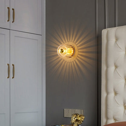 Hardwired Ceiling Light 6.3 Inch Gold Finish for Bedroom Living Room Hallway Bathroom Compact Wall Mount E14 E12 Base Compatible with LED In