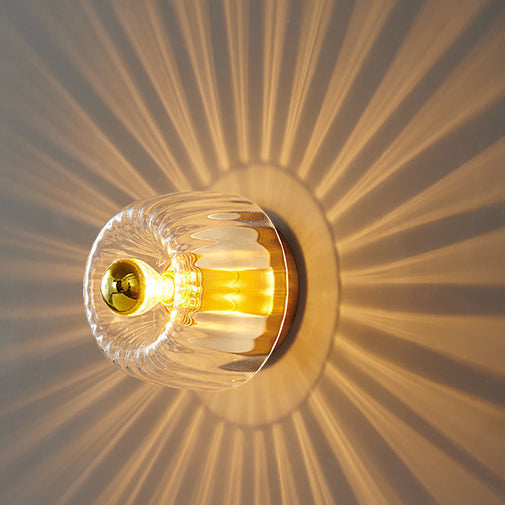 Hardwired Ceiling Light 6.3 Inch Gold Finish for Bedroom Living Room Hallway Bathroom Compact Wall Mount E14 E12 Base Compatible with LED In