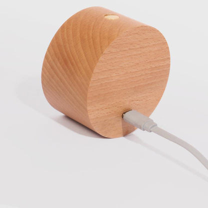 Rechargeable Wood Accent Sconce USB Powered 4W LED for Bedroom Nightstand Reading Corner Minimalist Lighting Wireless Cordless Modern