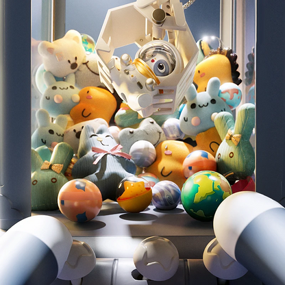 Claw Machine for Kids, Mini Arcade Claw Machine with Plush Prizes, Coin Operated Home Arcade Game for Boys and Girls
