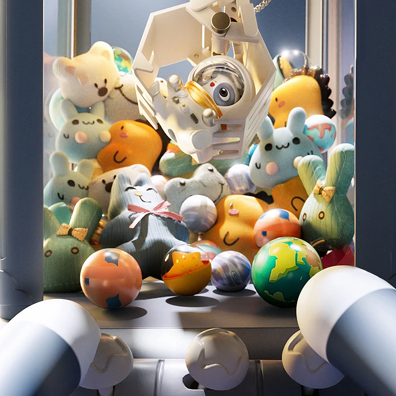 Mini Claw Machine | Coin Operated Arcade Game with Plush Prizes | Fun Gift for Kids