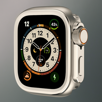 Full-Body Smartwatch Shield for Apple Watch – Titanium & Aluminum Construction, Precision-Fit Protection for 46mm/45mm/44mm Models
